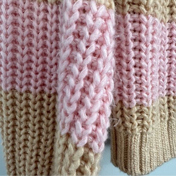 Finders Keepers Mariposa Striped Chunky Knit Crewneck Pullover Sweater Size XS - Picture 16 of 16